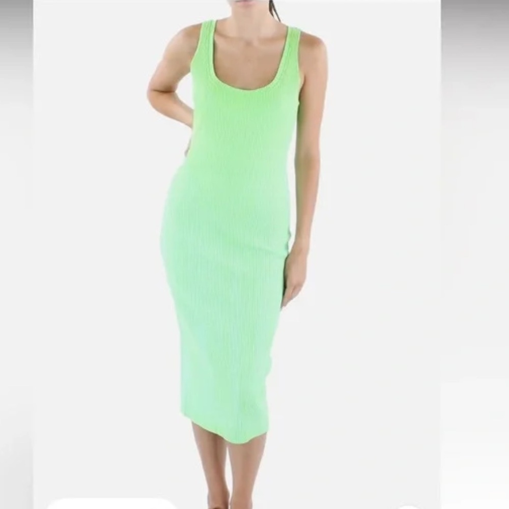 Cotton Citizen Ibiza Womens Ombre Ribbed Midi Dress Sz M